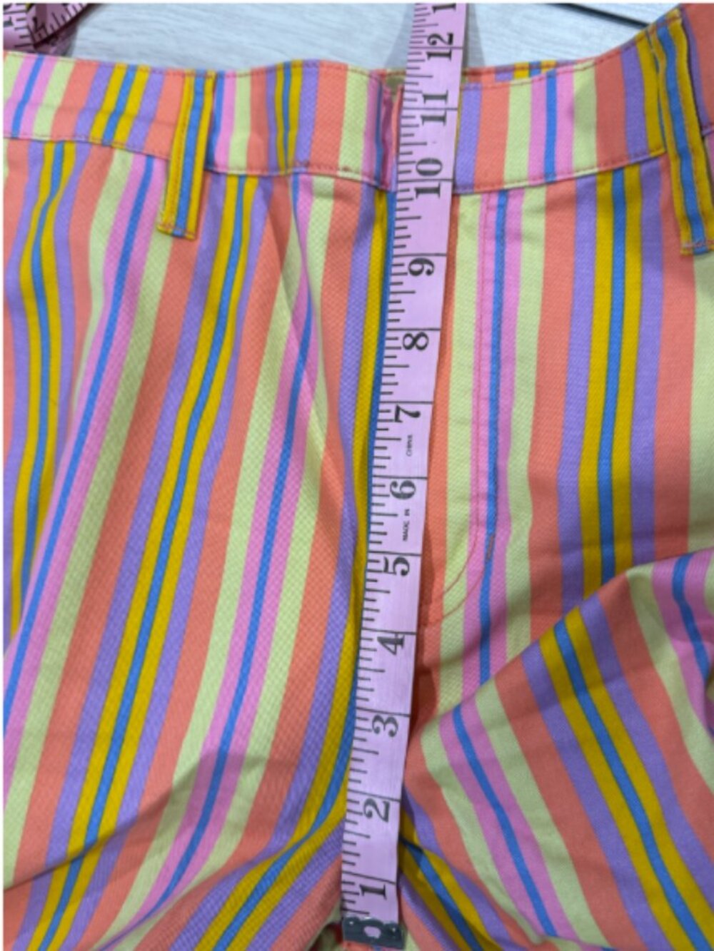 J. Crew Re-Imagined Eco Slim Demi-Boot Chino Pant Multicolor Vertical Stripe 29 - Picture 7 of 14